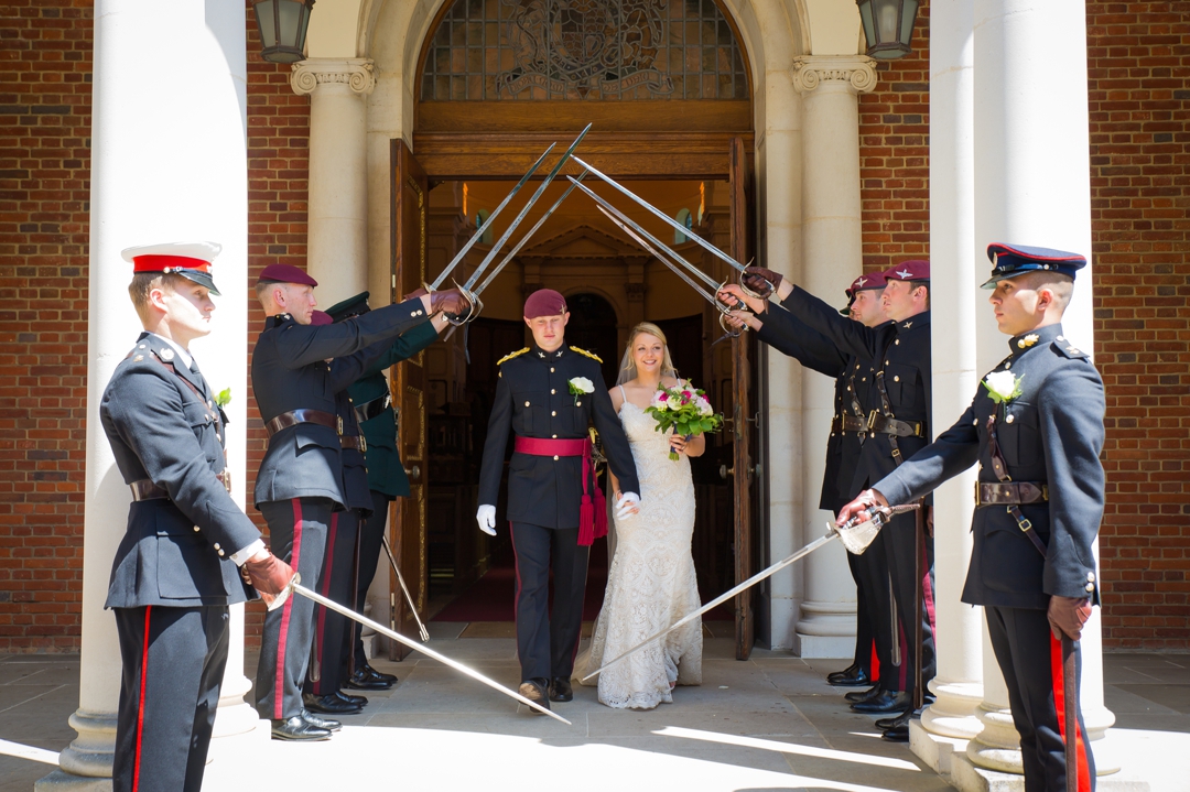 Royal Military Academy Sandhurst Wedding - guard of honour