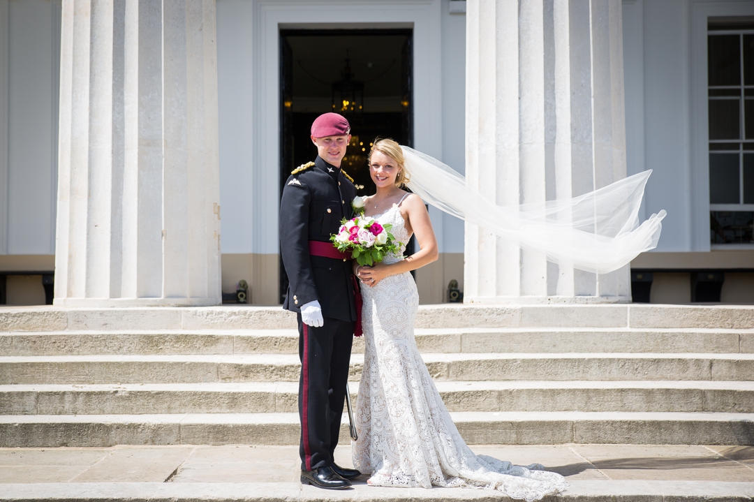 Royal Military Academy Sandhurst Wedding - bride and groom