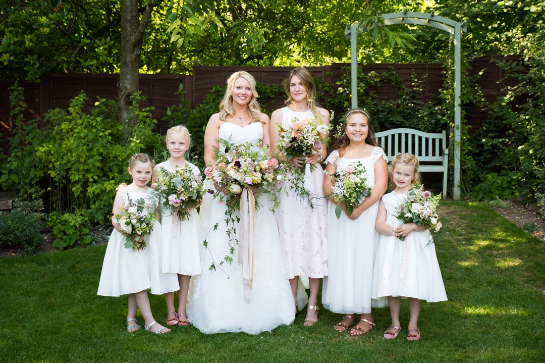 clock barn wedding - bride and bridesmaids