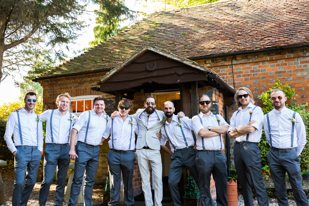 cool groomsmen group wedding photo