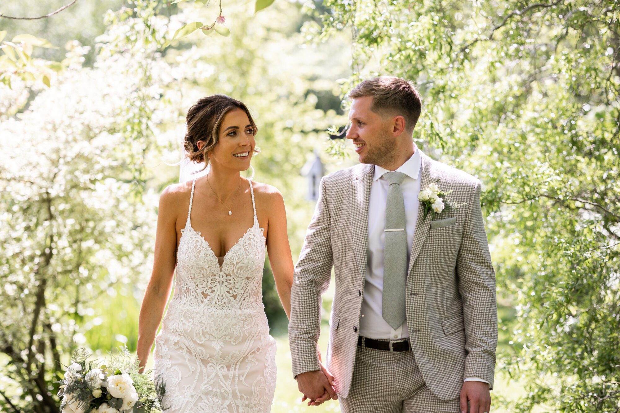 coltsford mill wedding bride and groom photos