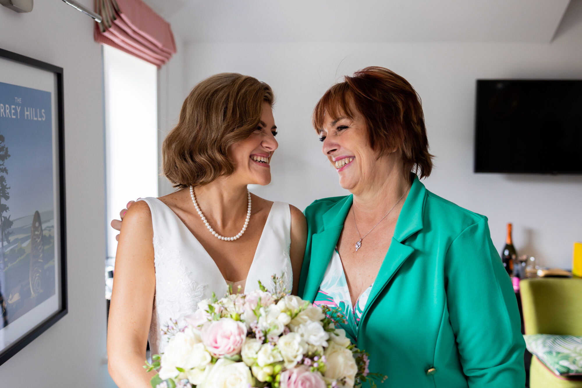 Denbies Summer Wedding bride and mother of the bride