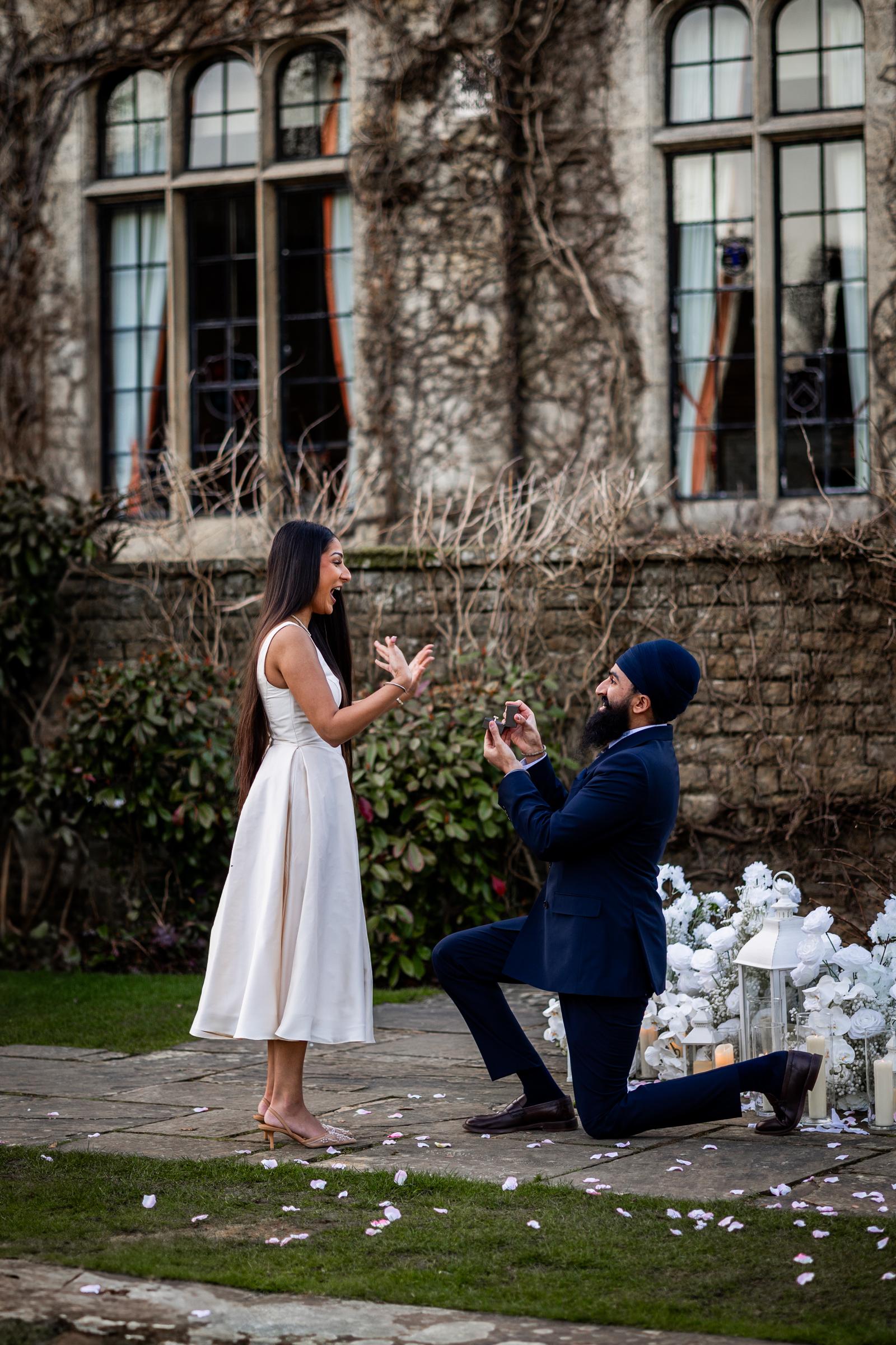 Surprise wedding proposal
