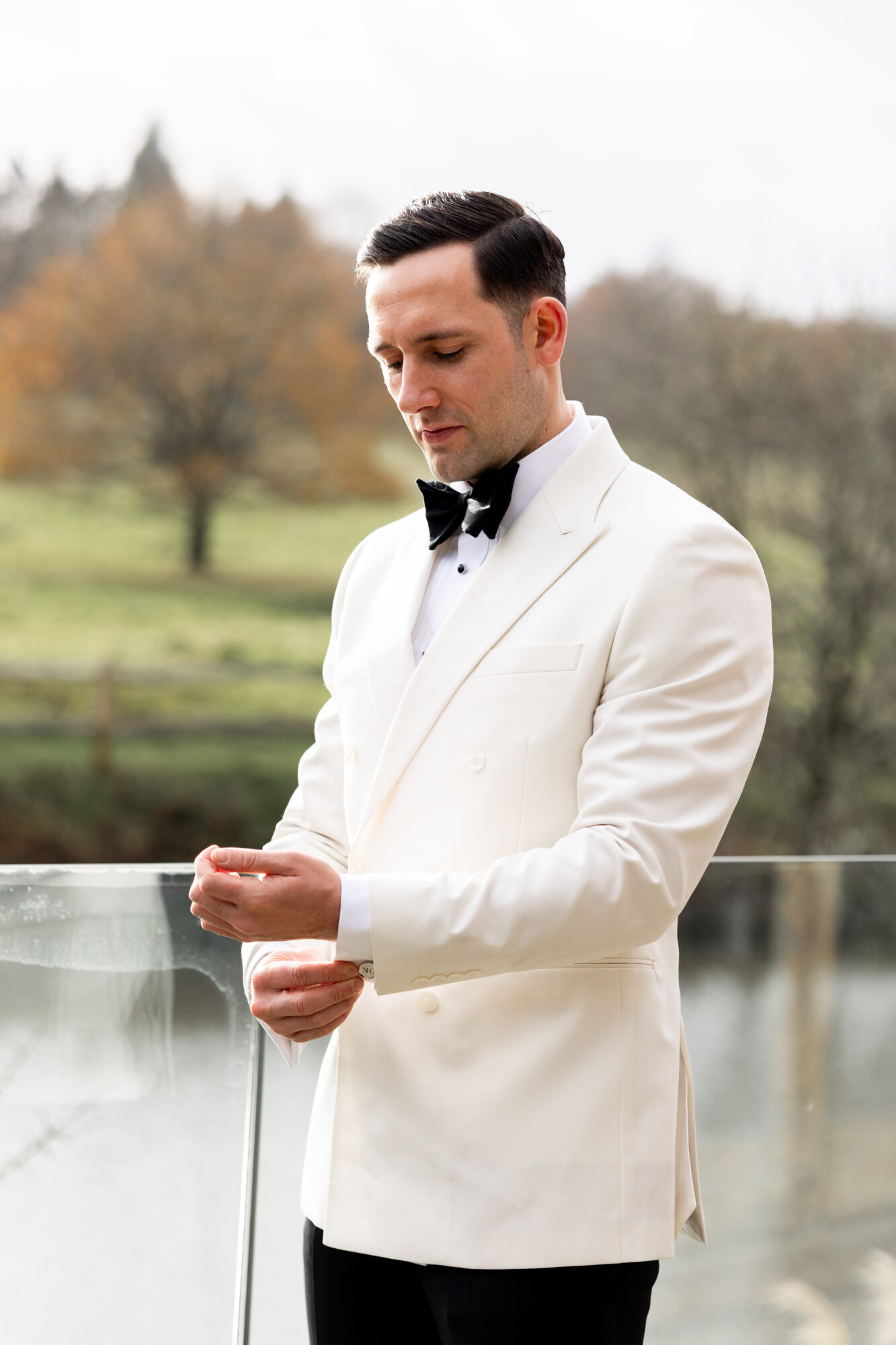 groom portrait Brookfield Barn Wedding Photography